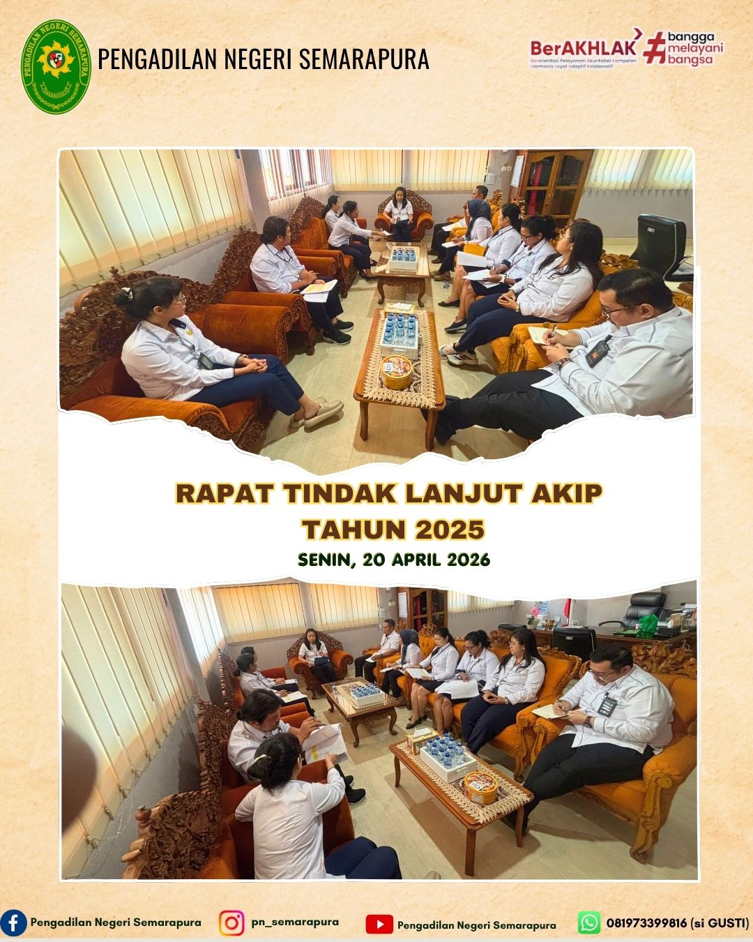 Rapat Tindak Lanjut AKIP Tahun 2025 - Pengadilan Negeri Semarapura ...